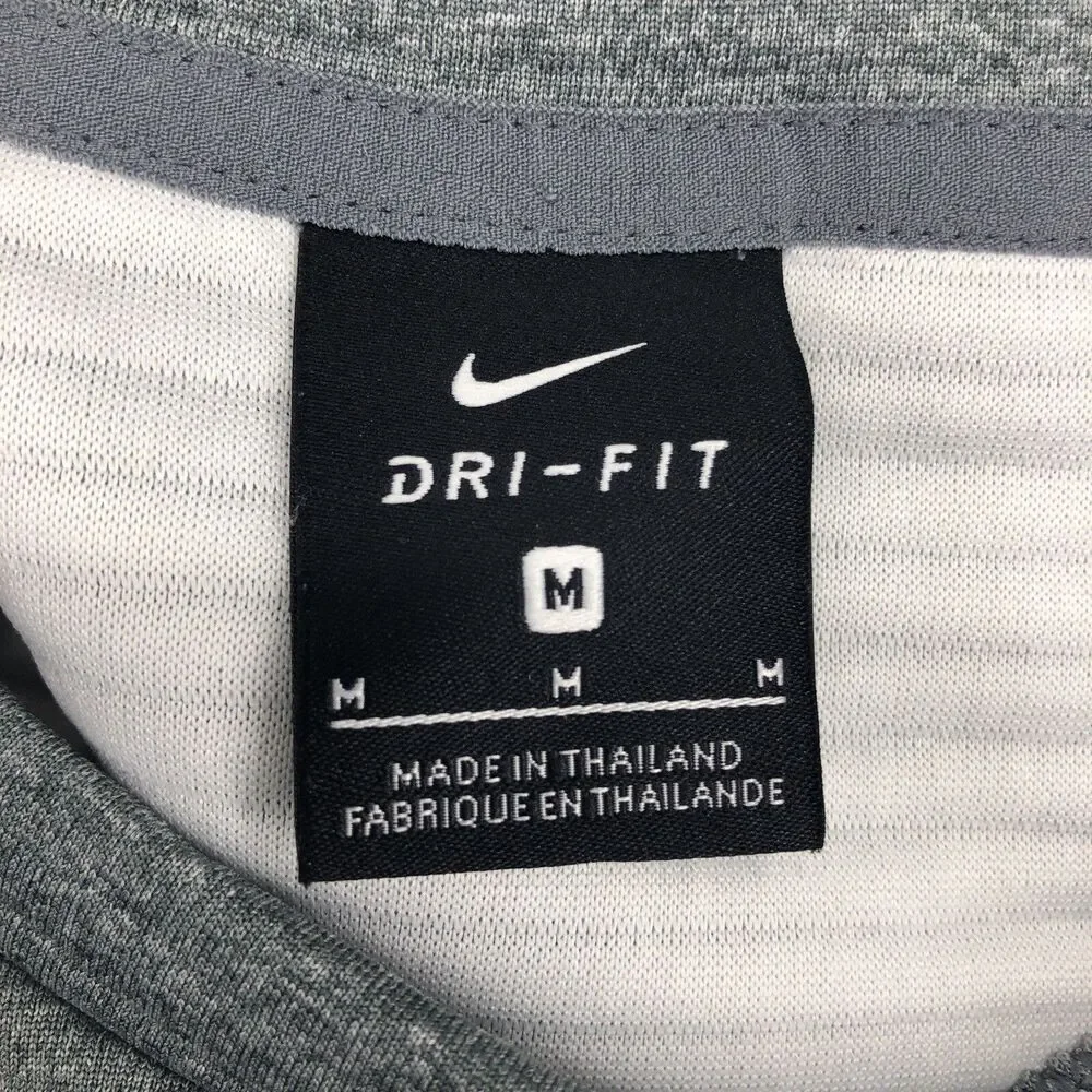 Nike Dry Fit Gray Training Double Knit Crew Neck Oversized Shirt AH8982 Medium
